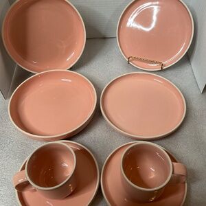Vintage Vignelli Prisma Dinnerware Pink Coral MCM Massimo